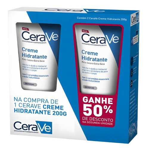 Kit CeraVe Creme Hidratante Sem Perfume - 2 Unidades 200g