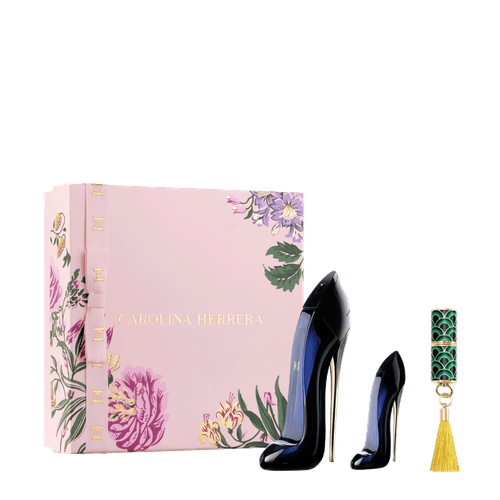 Kit Carolina Herrera Good Girl - Eau de Parfum 80ml + Eau de Parfum Travel Size 7ml + Batom Fabulous Kiss 741 Nude Supreme