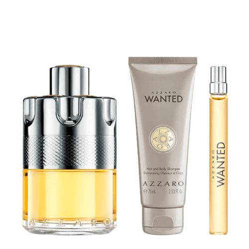 Kit Azzaro Wanted - Eau De Toilette 100ml + Eau De Toilette 10ml + Shampoo 75ml