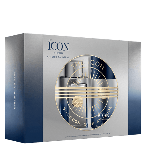 Kit Banderas The Icon Elixir Masculino - Eau de Parfum 100ml + Desodorante Spray 150ml