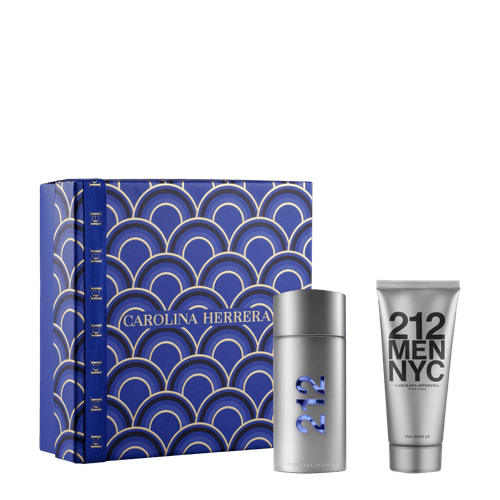 Kit Carolina Herrera Conjunto 212 NYC Men Eau de Toilette 100ml + Gel Pós Barba 100ml