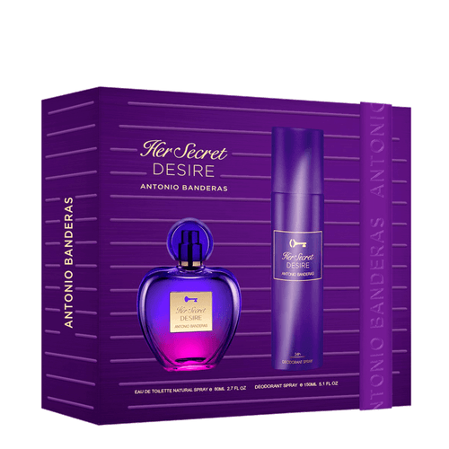 Kit Banderas Her Secret Desire - Eau De Toilette 80ml + Desodorante 150ml