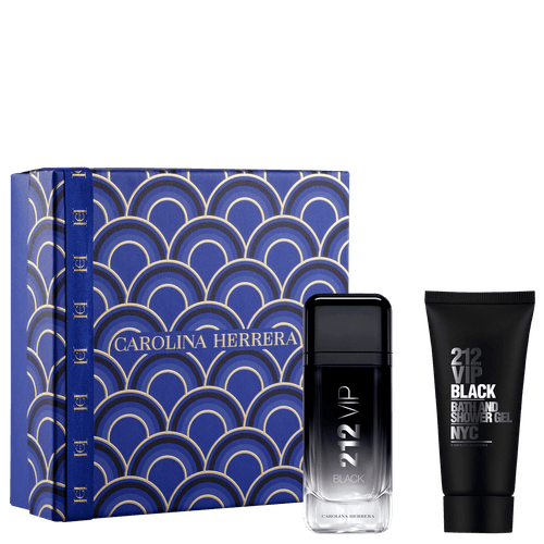 Kit Carolina Herrera 212 VIP Black For Men - Eau de Parfum 100ml + Gel de Banho 100ml