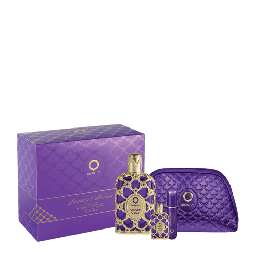 Kit Orientica Velvet Gold Eau de Parfum  - Perfume Feminino 80ml + Miniatura 7,5ml + Atomizador + Necessaire