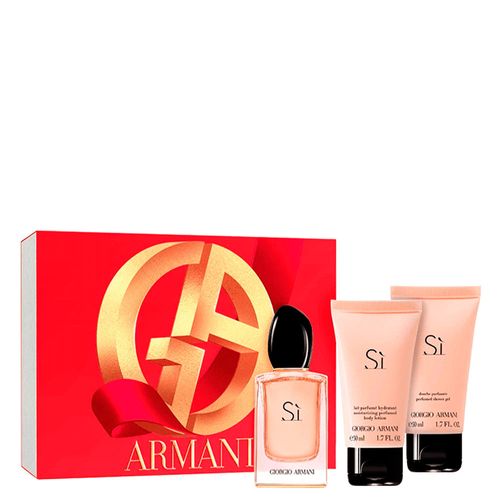 Kit Giorgio Armani Sì - Eau de Parfum 50ml + Shower Gel 50ml + Body Lotion 50ml