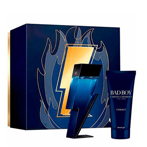 Kit Carolina Herrera Bad Boy Cobalt Masculino - Eau de Parfum 100ml + Gel de Banho 100ml