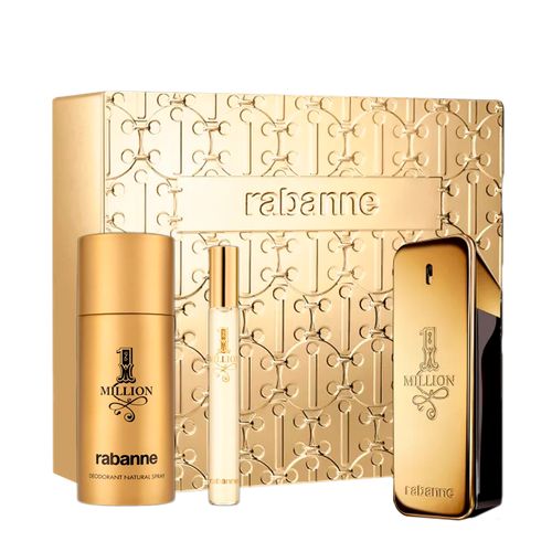 Kit Paco Rabanne One Million Edt 100ml + Desodorante 150ml + Travel Size 10ml