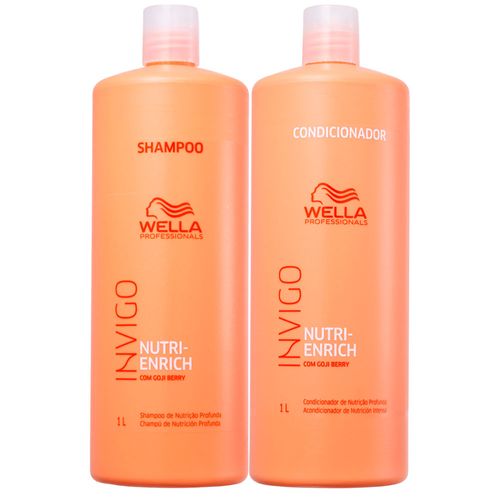 Wella Enrich Invigo - Shampoo 1000ml + Condicionador 1000ml