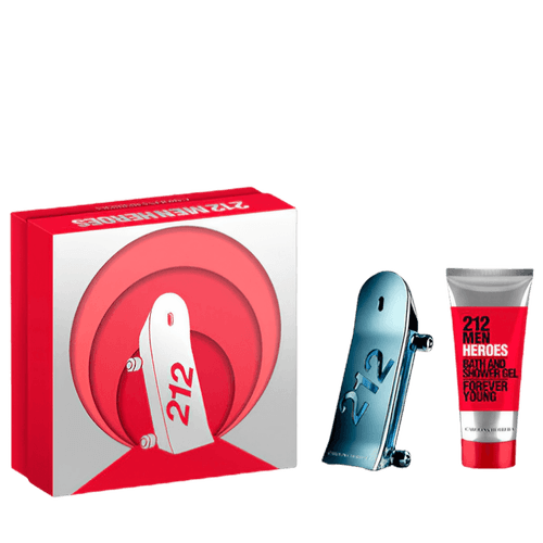 Kit Carolina Herrera 212 Heroes Masculino - Eau de Toilette 90ml + Shower Gel 100ml