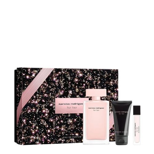 Kit Narciso Rodriguez For Her - Eau de Parfum 100ml + Body Lotion 50ml + Travel Size 10ml