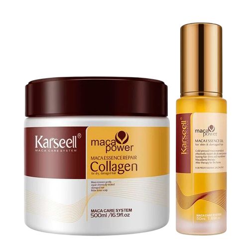 Kit Karseell Maca Power Repair Set - Máscara 500ml + Óleo 50ml