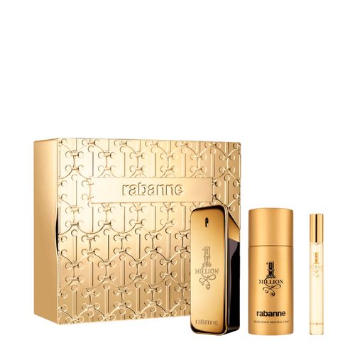 Kit Rabanne 1 Million Masculino - EDT 100ml + Desodorante 150ml + Miniatura 10ml