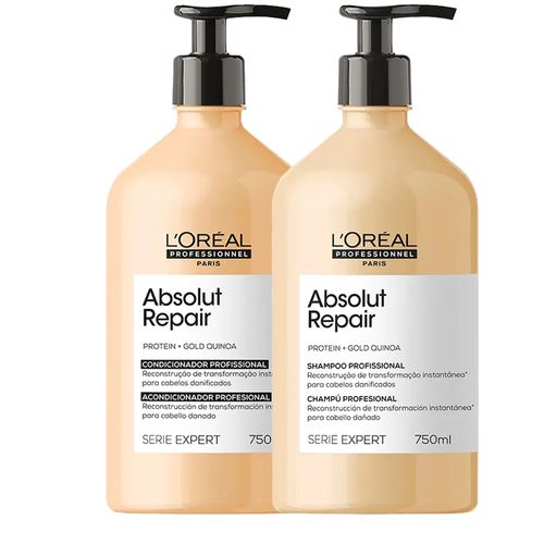 Kit L'Oreal Absolut Repair Protein Shampoo 750ml + Condicionador 750ml