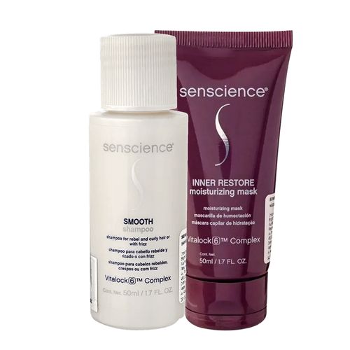 Kit Senscience Smooth Shampoo 50ml + Mácara Capilar Inner Restore 50ml