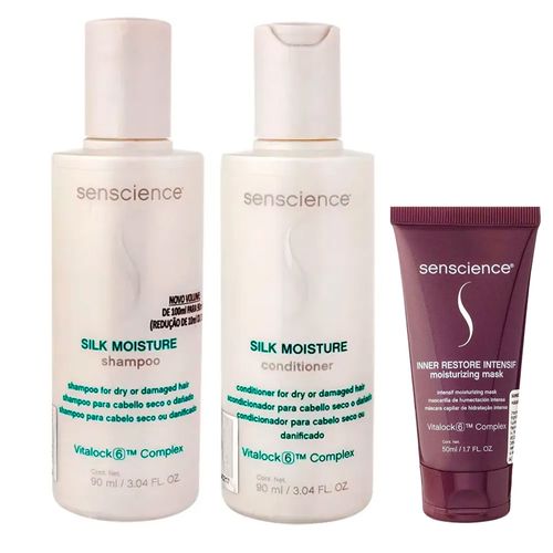 Kit Senscience Moisture - Shampoo 90ml + Condicionador 90ml + Máscara 50ml