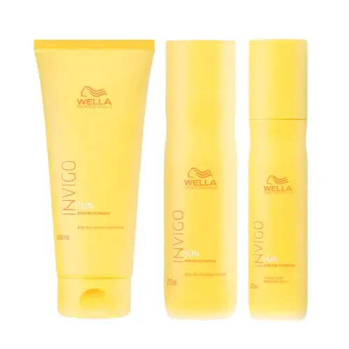 Kit Wella Invigo Sun - Shampoo 250ml + Condicionador 200ml + Leave-In 150ml
