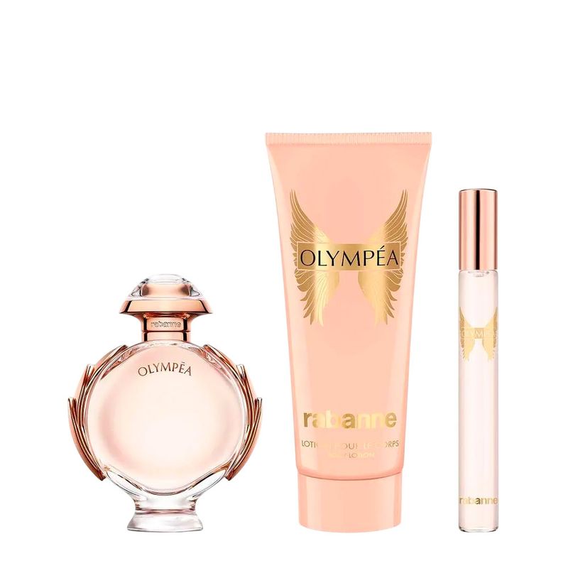 Kit Rabanne Olympéa Feminino - Eau de Parfum 50ml + 10ml + Body Lotion 100ml