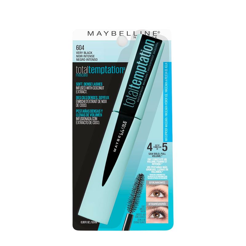 Máscara para Cílios Maybelline Total Temptation Very Black 604 9ml