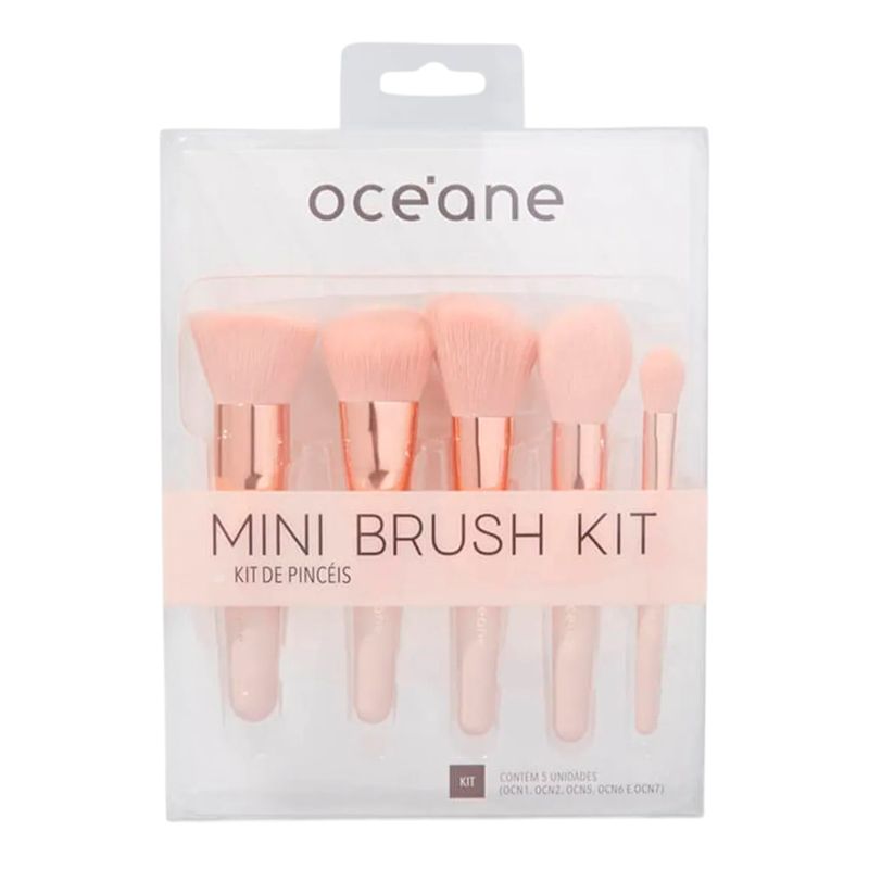 5 Pincéis Coral Kit Océane Mini Brush