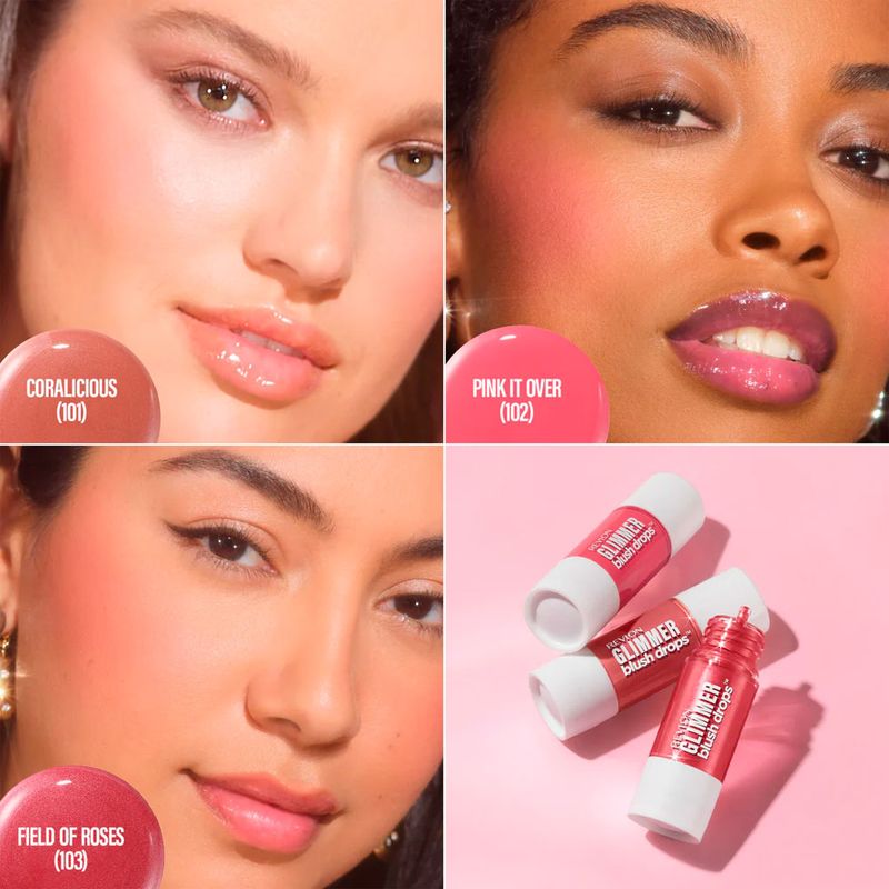 Blush em Gotas Revlon Glimmer Blush Drops Pink It Over 9,4ml