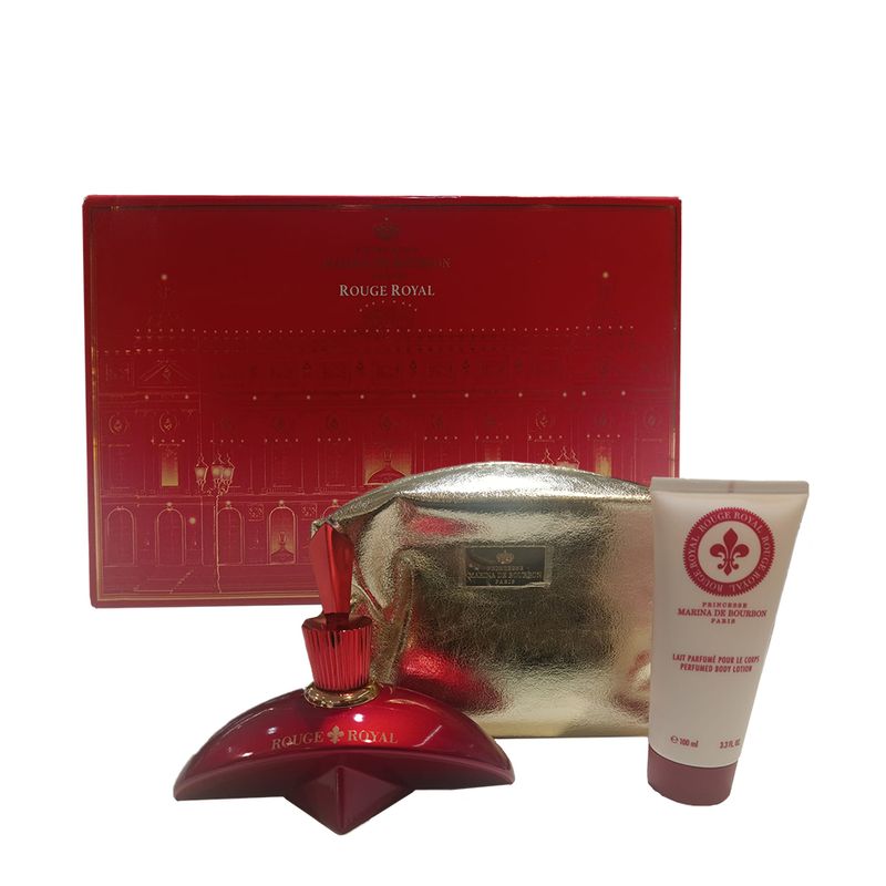Kit Marina de Bourbon Rouge Royal Eau de Parfum 100ml + Body Lotion 100ml + Nécessaire