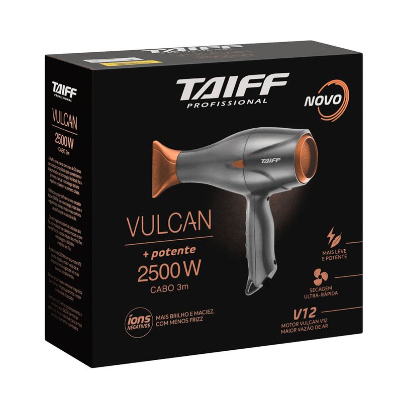 Secador de Cabelo Taiff Profissional Vulcan 2500W 220V