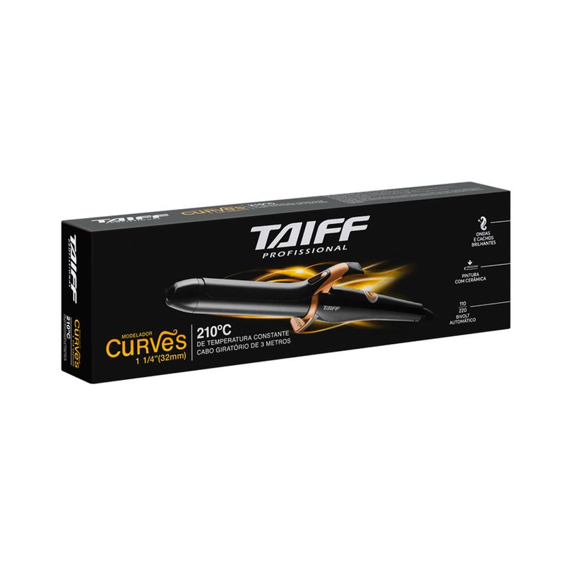 Modelador Taiff Profissional Curves 32mm 210°C Bivolt