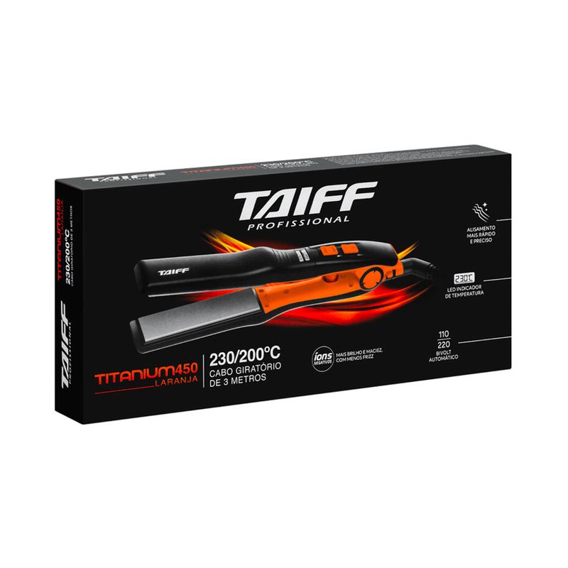 Chapinha Taiff Profissional Titanium 450 Laranja Bivolt