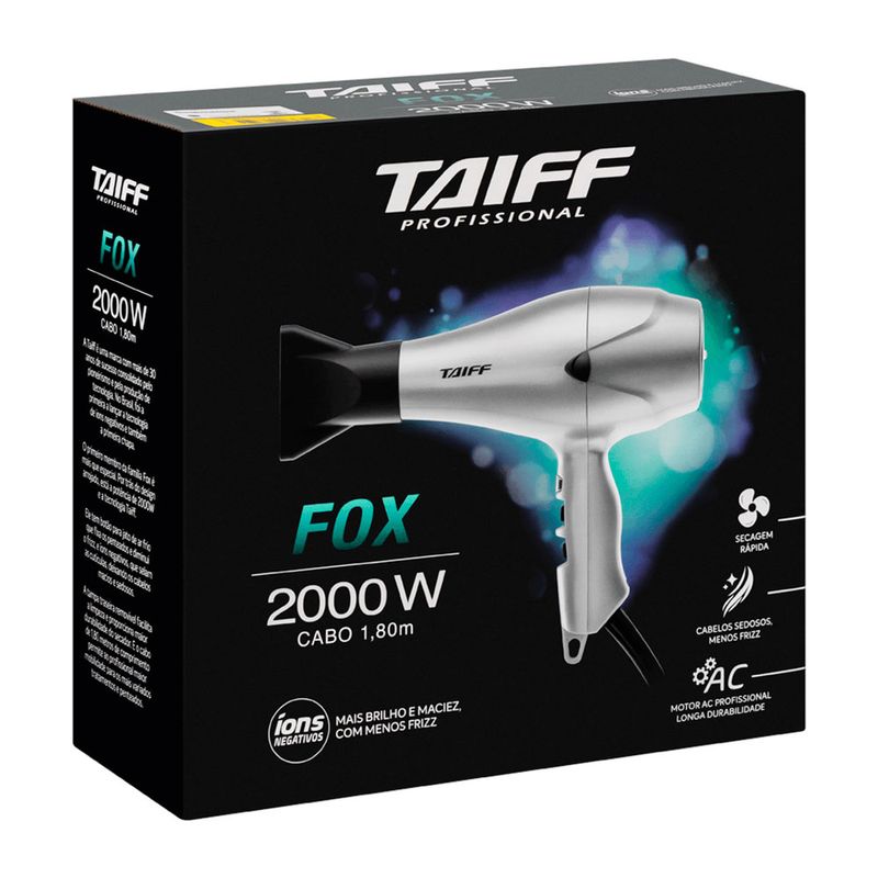 Secador de Cabelo Taiff Profissional Fox 2000W 127v