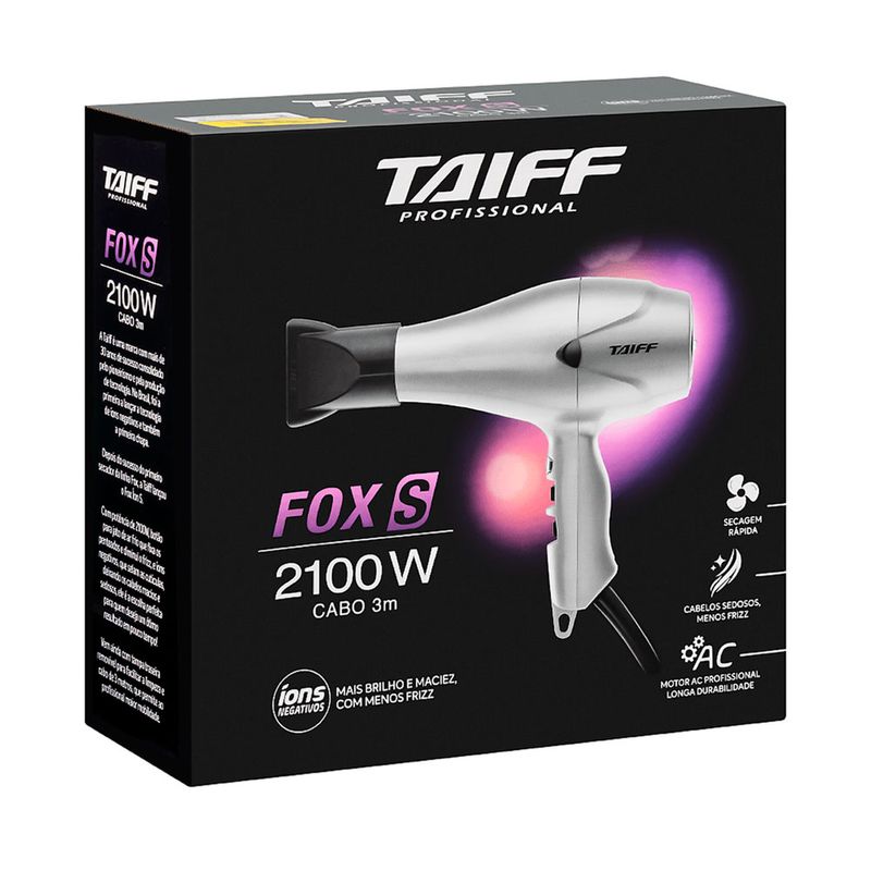 Secador de Cabelo Taiff Profissional Fox S 2100W 127v