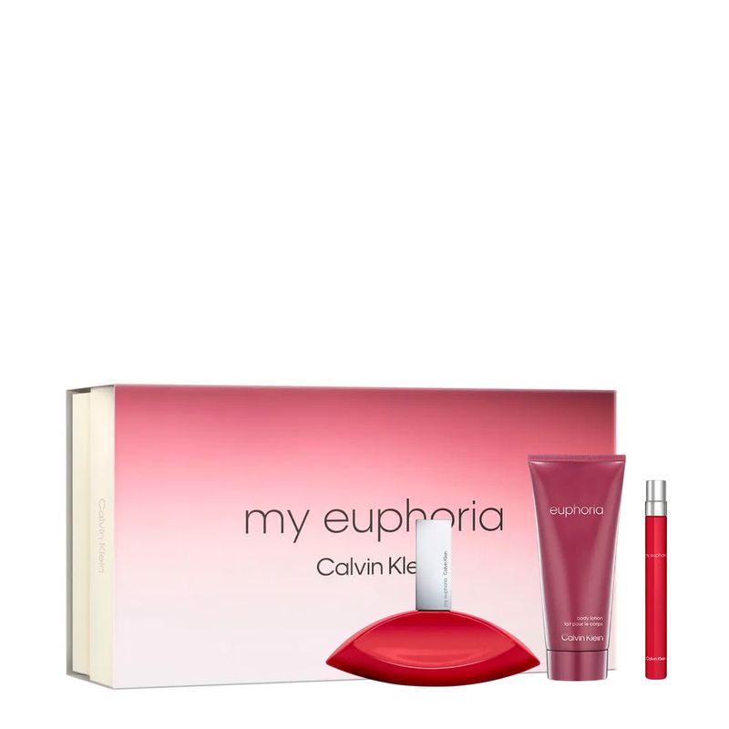 Kit Calvin Klein My Euphoria Feminino - EDP 100ml + 10ml + BL 100ml