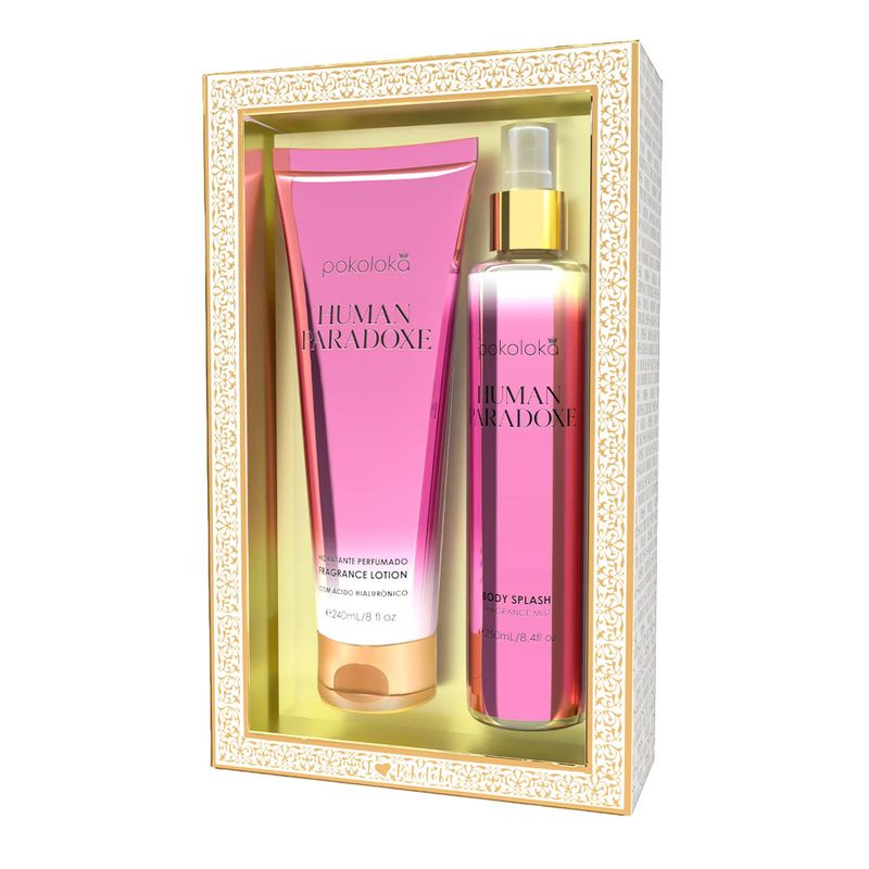 Kit Pokoloka Human Paradoxe Feminino - Body Splash 250ml + Hidratante Corporal 240ml