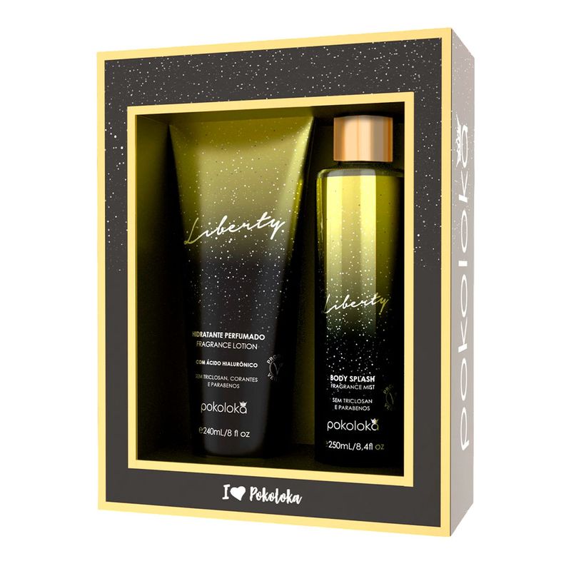 Kit Pokoloka Liberty Feminino - Body Splash 250ml + Hidratante Corporal 240ml
