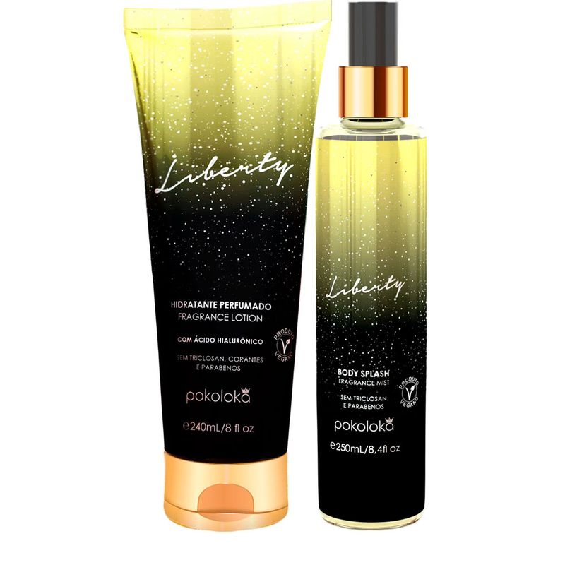 Kit Pokoloka Liberty Feminino - Body Splash 250ml + Hidratante Corporal 240ml