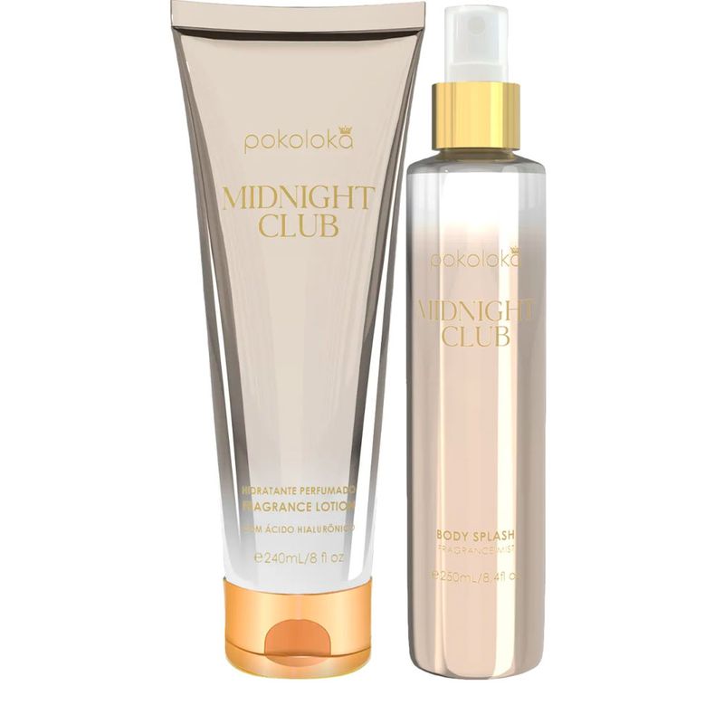 Kit Pokoloka Midnight Club Feminino - Body Splash 250ml + Hidratante Corporal 240ml
