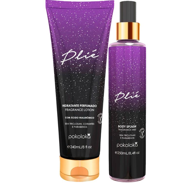 Kit Pokoloka Plié Feminino - Body Splash 250ml + Hidratante Corporal 240ml