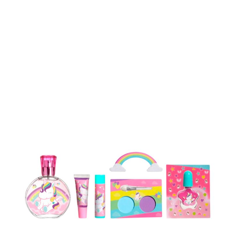 Kit Eau My Unicorn Feminino - Eau de Toilette + Esmalte + Lip Balm + Lip Gloss + Sombras