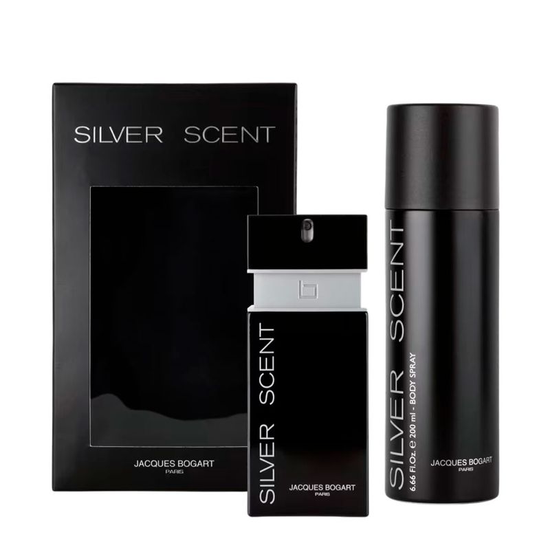 Kit Jacques Bogart Silver Scent Masculino - Eau de Toilette 100ml + Body Spray 200ml