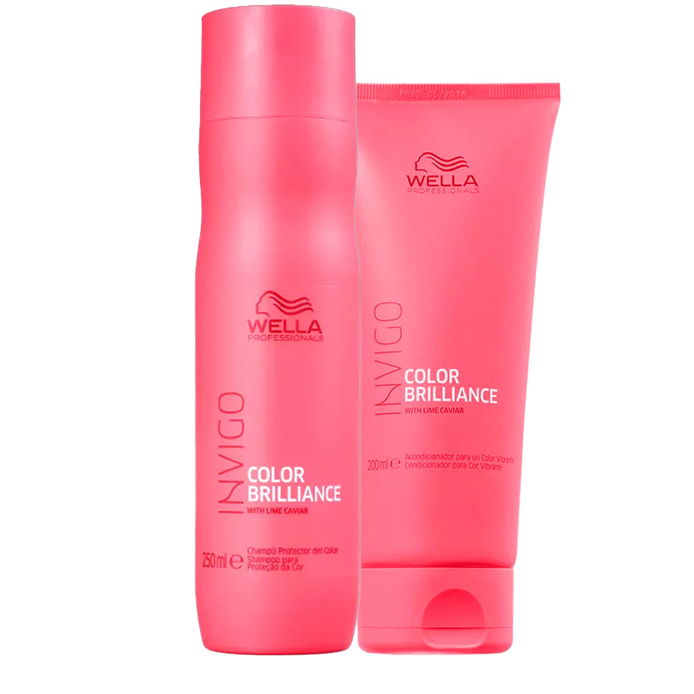 Kit Wella Invigo Brilliance - Shampoo 250ml + Condicionador 200ml