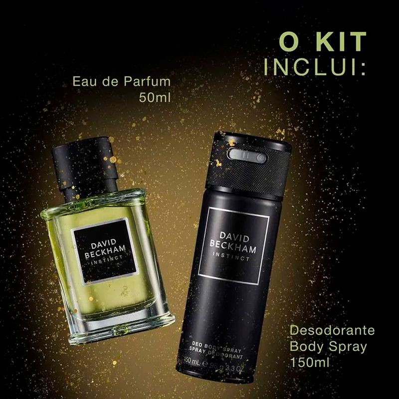 Kit David Beckham Instinct Masculino - EDP 50ml + Desodorante 150ml