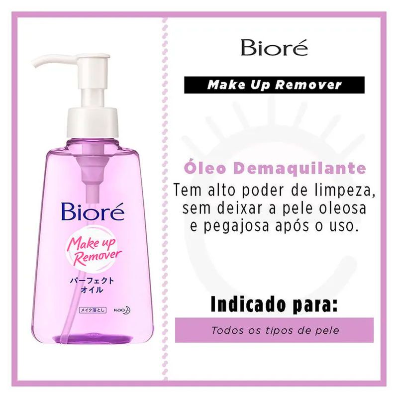 Óleo Demaquilante Bioré Make Up Remover 150ml