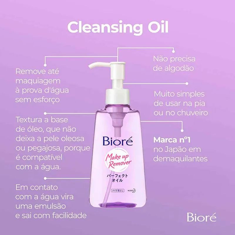 Óleo Demaquilante Bioré Make Up Remover 150ml