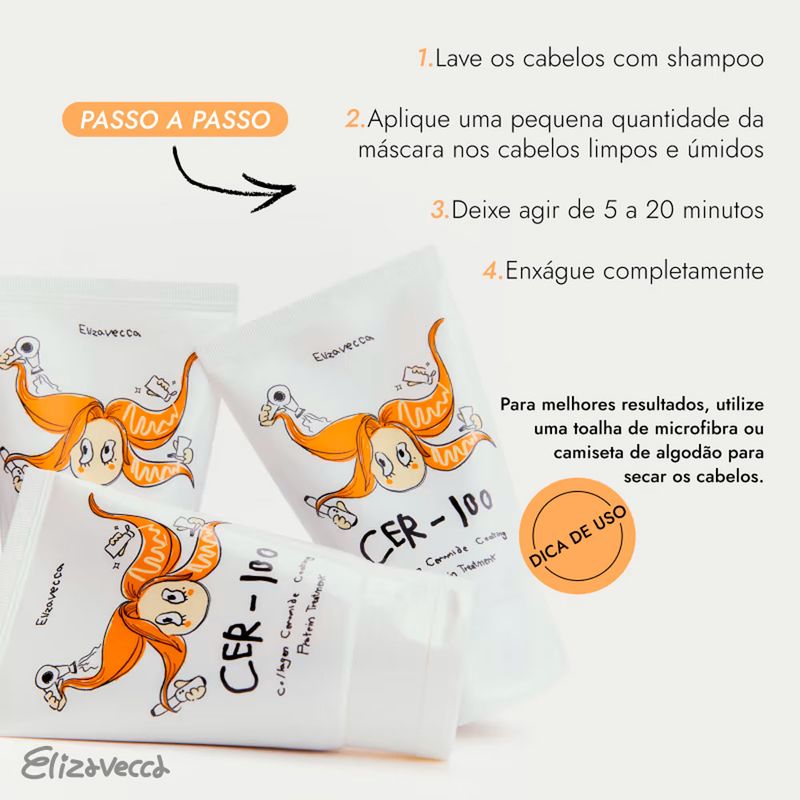Máscara Capilar Elizavecca CER-100 Tratamento Proteico 100ml