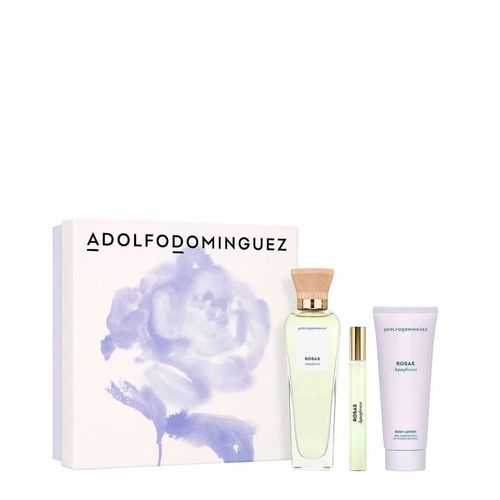 Kit Adolfo Dominguez Aguafresca de Rosas Feminino - Eau de Toilette 120ml + 10ml + Body Lotion 75ml