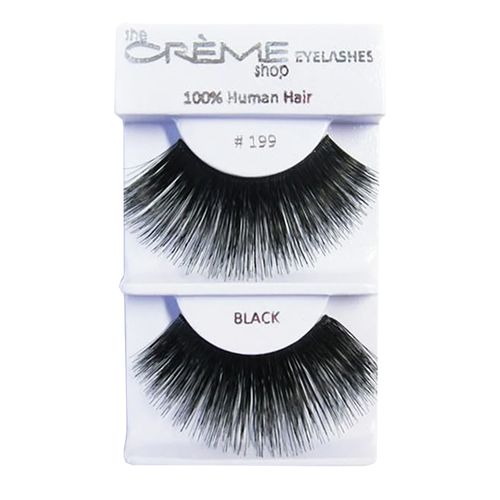 Crème 100% Human Hair Eyelashes #199 Black - Cílios Postiços