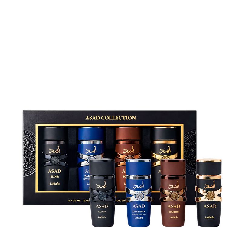 Kit Lattafa Asad Collection Masculino - Eau de Parfum 4x25ml