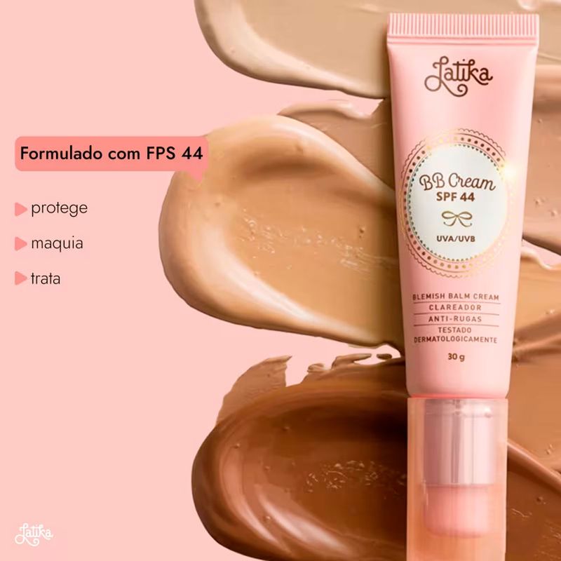 BB Cream Latika Whitening FPS 44 Bege Médio 30g