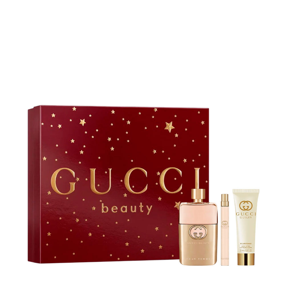 Kit Gucci Guilty Feminino - EDP 90ml + 10ml + BL 50ml - Kassio