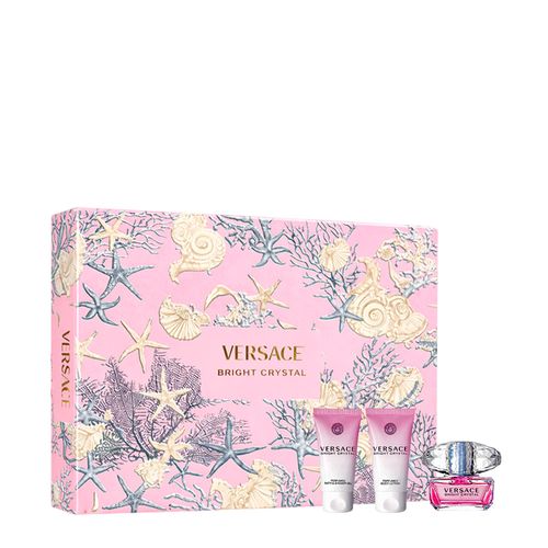 Kit Versace Bright Crystal Feminino - Eau de Toilette 50ml + Shower Gel 50ml + Body Lotion 50ml