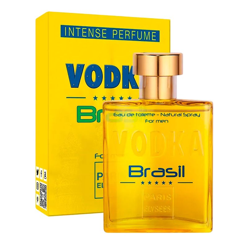 Perfume Masculino Paris Elysees Vodka Brasil Yellow Eau de Toilette 100ml